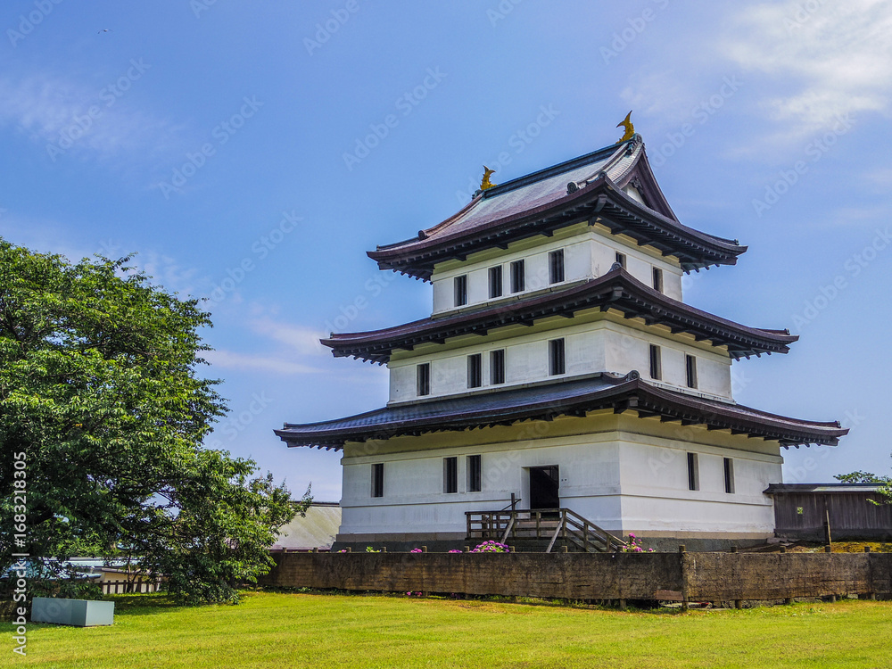 Naklejka premium 【北海道】松前町・松前城