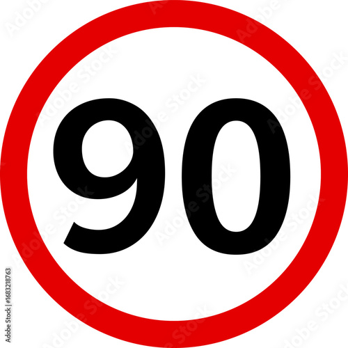 Speed Limit 90 Sign