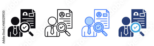 Hiring icon sheet multiple style collection