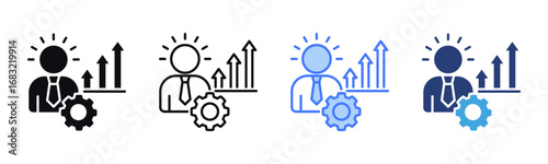 Motivation icon sheet multiple style collection