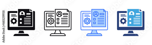 Information Management icon sheet multiple style collection