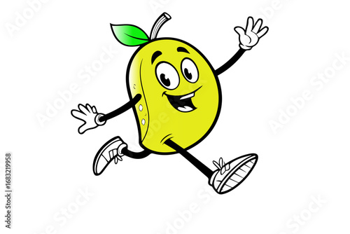 anthropomorphic mango silhouette