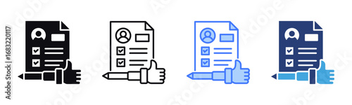 Personal Profile icon sheet multiple style collection
