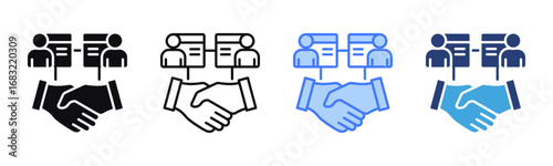 Cooperation icon sheet multiple style collection