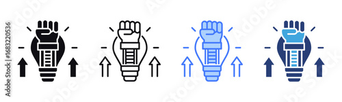 Empowerment icon sheet multiple style collection