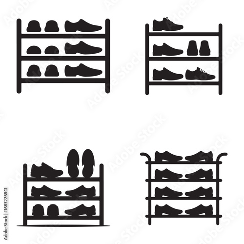 Simple Black and White Kitchen Utensils Illustration