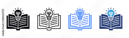 Knowledge icon sheet multiple style collection