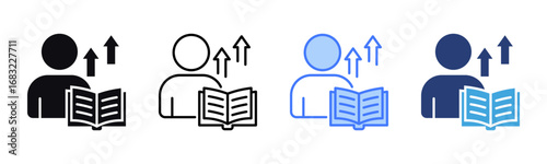 Self Improvement icon sheet multiple style collection