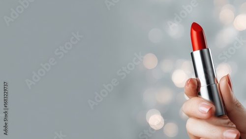 Close-up of a red lipstick