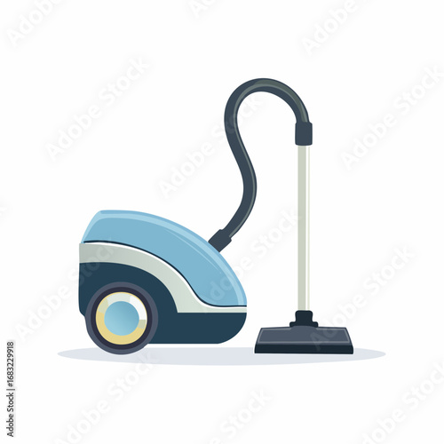 Einfacher Staubsauger in Vektordarstellung, klar und minimalistisch, Symbol für Haushalt, Reinigung und Sauberkeit.