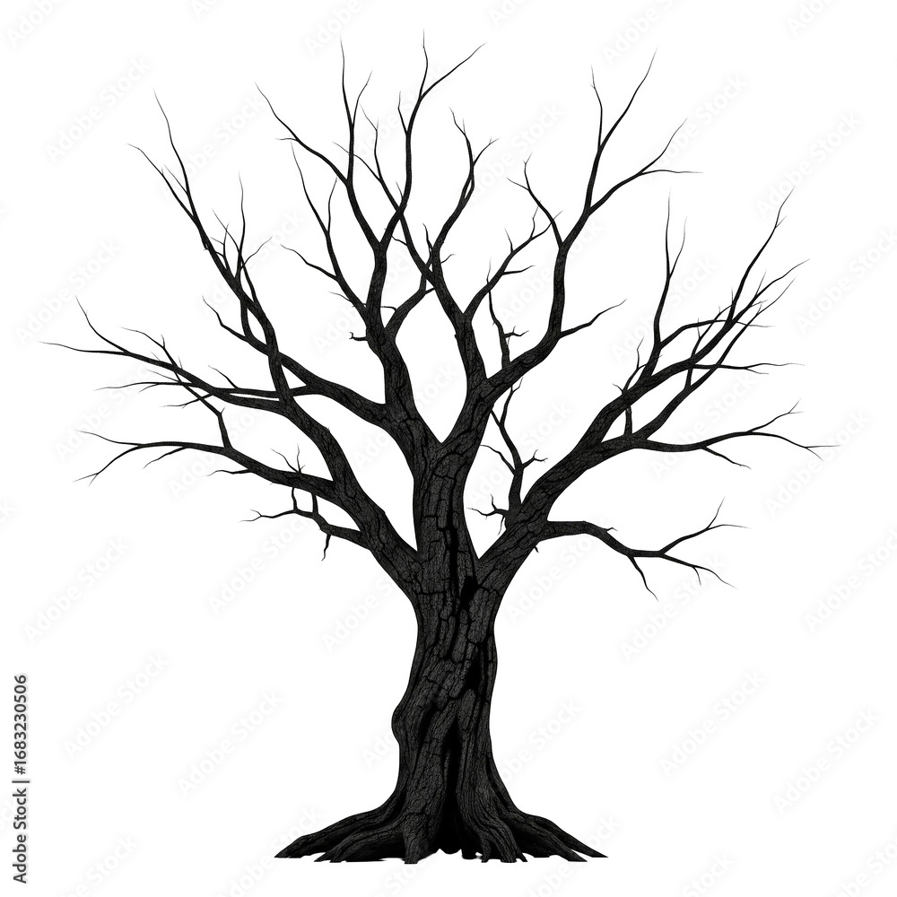 Obraz premium Leafless Tree Isolated on Transparent Background