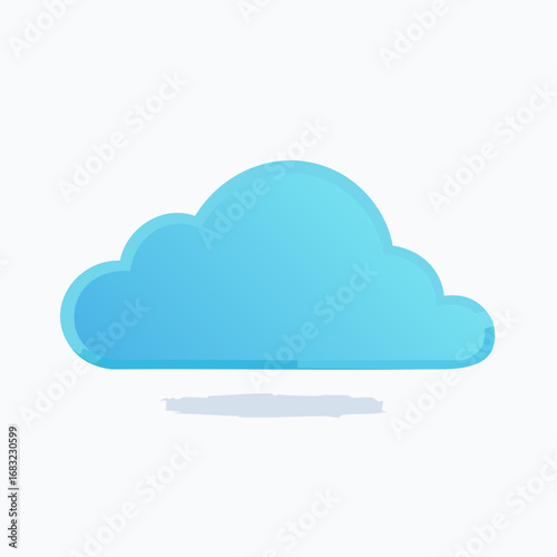 Minimalistische Wolke als Vektorgrafik