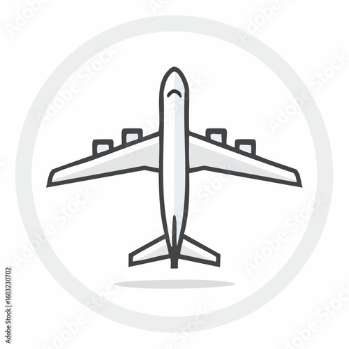 Minimalistisches Flugzeug-Symbol