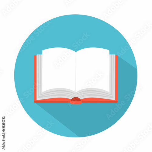 Offenes Buch als einfache Vektorgrafik