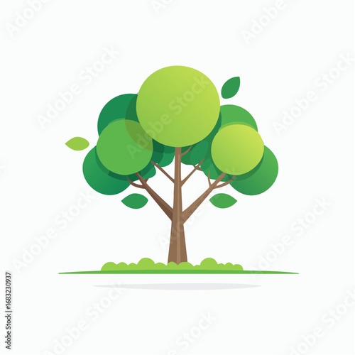 Minimalistischer Baum als Vektorgrafik