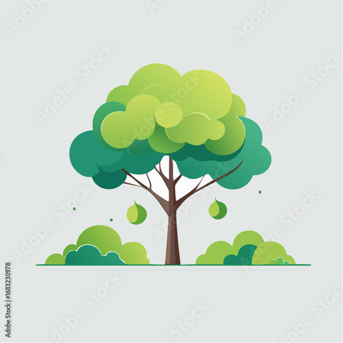 Minimalistischer Baum als Vektorgrafik