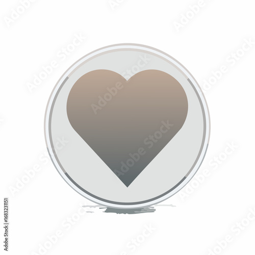 Einfaches Herz-Symbol, minimalistische Vektordarstellung