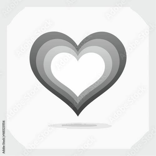 Einfaches Herz-Symbol, minimalistische Vektordarstellung