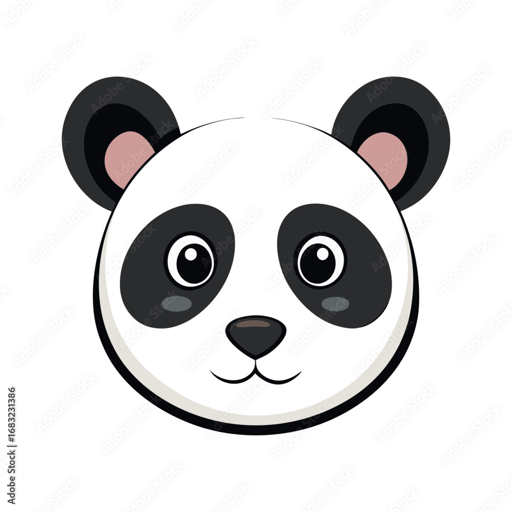 Fototapeta premium a panda head on vector art