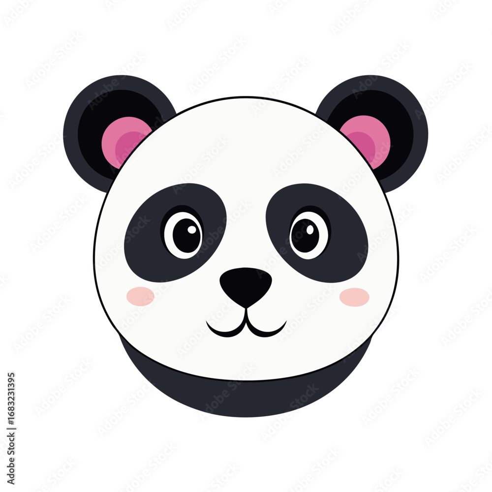 Fototapeta premium a panda head on vector art