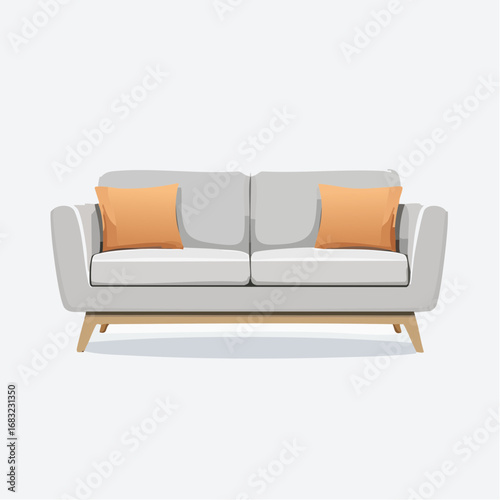 Modernes Sofa mit klaren Linien