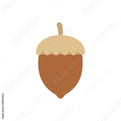 どんぐりのシンプルイラスト｜Simple Illustration of Acorn