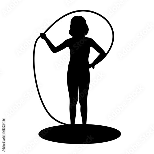 Neon hula hoop beach silhouette of woman at sunset, vibrant sky reflections and graceful summer evening freedom energy
