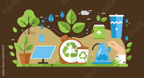 Sustainable Living with Renewable Energy and Recycling