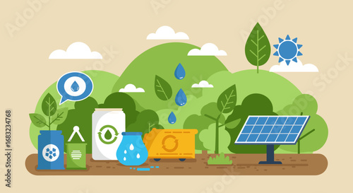 Sustainable Living with Renewable Energy and Recycling