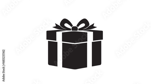 Festive gift box design with ribbon and bow