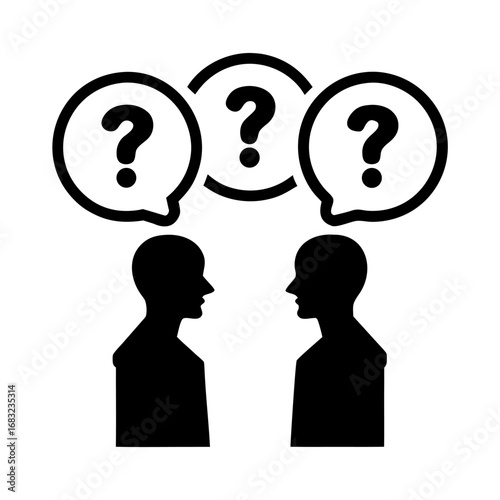 Noir silhouettes with question marks above heads in smoky rainy alleyway under flickering streetlamp mystery tension intrigue