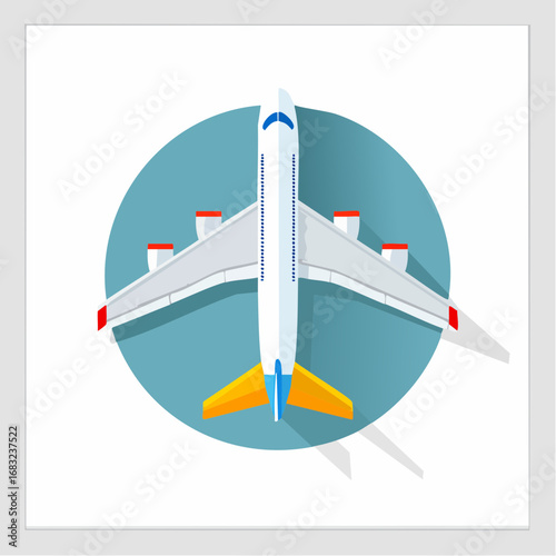 vector illustration of a passanger plane