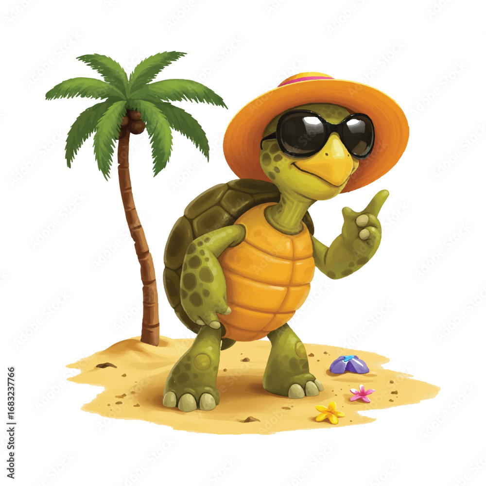 Fototapeta premium Tortoise with a white background