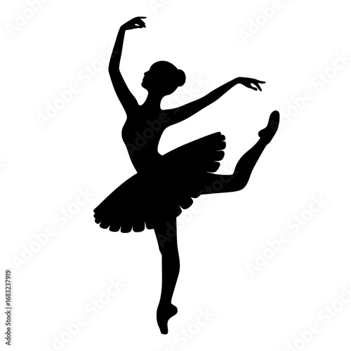 Cosmic ballerina silhouette dances in galaxy with stardust tutu, movements ripple fabric of spacetime with beauty and grace