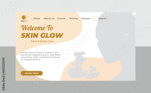 cosmetic landing page design template for your website 