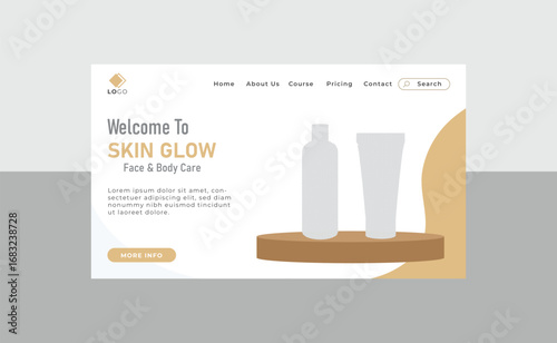 cosmetic landing page design template for your website 