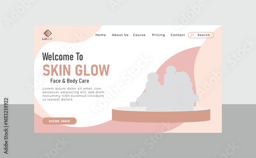cosmetic landing page design template for your website 