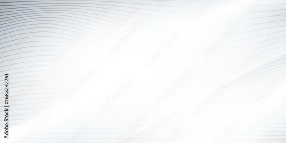 Obraz premium Abstract White Wave Background with Light Lines.