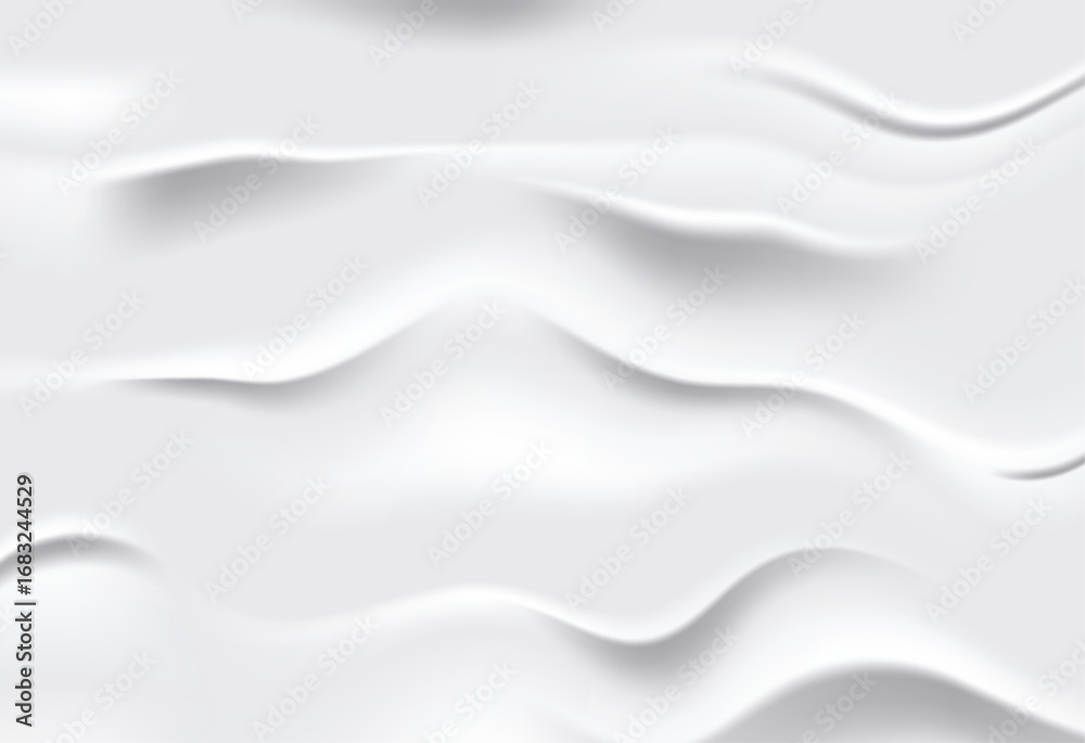 Fototapeta premium White Abstract Background Smooth Wavy Texture Elegant Design Clean Minimalist Pattern vector