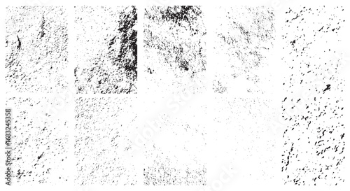 Collection of urban grunge overlay. Paint texture with spray effect and drop ink splashes for graphic designer.