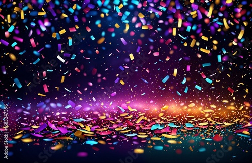Wallpaper Mural Colorful holiday party lights glitter in an abstract background with bright star and disco patterns. Torontodigital.ca