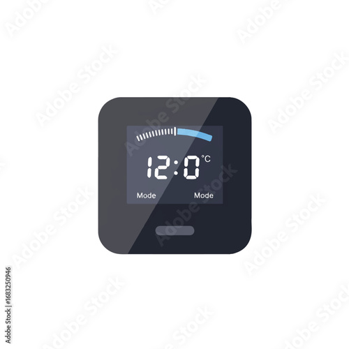 Smart Digital Thermostat Vector Illustration Isolated