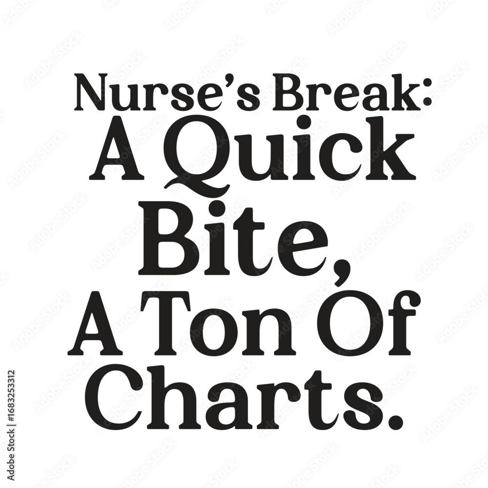 Obraz premium nurse’s break: a quick bite, a ton of charts.