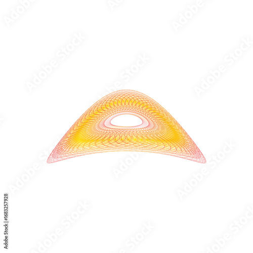 Elliptical Gradient Rings Forming Toroidal Surface – Abstract Mathematical Visualization with Radial Symmetry