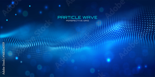 AI sound wave with music data background and abstract vector light effects. Digital equalizer lines in blue neon for futuristic audio concepts. Neural pulse patterns or frequency spectrums for tech.