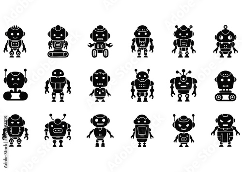 set of icon robot