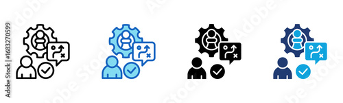 Strategic Consulting icon Multi Style Vector Illustration