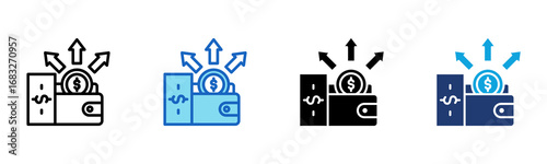 Expenses icon Multi Style Vector Illustration