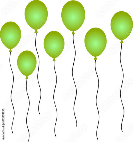 Colorful Balloons Party Celebration Icon
