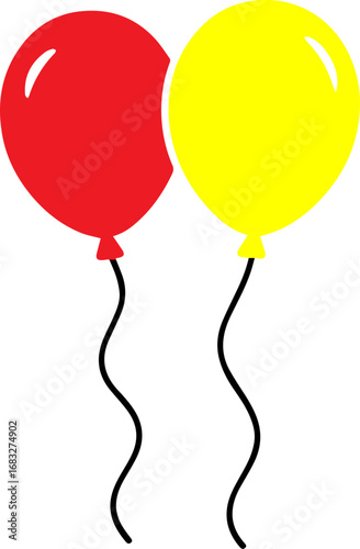 Colorful Balloons Party Celebration Icon